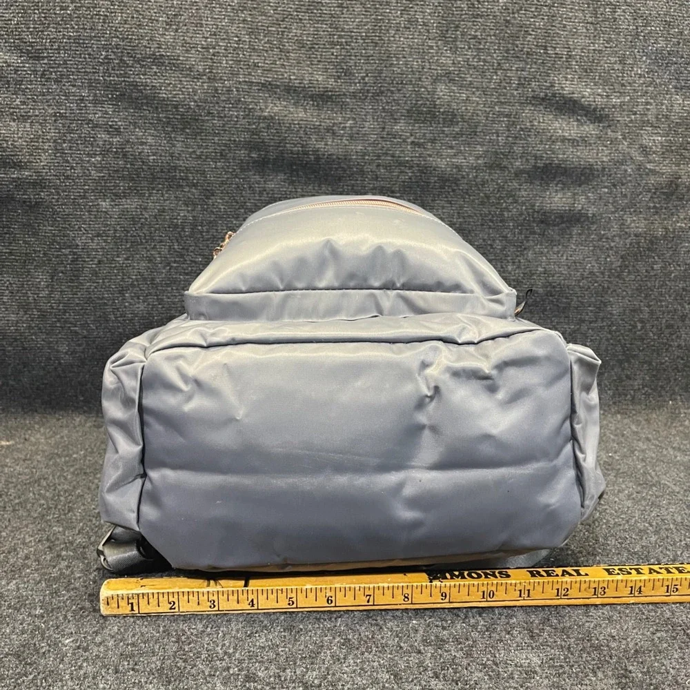 Walgreens CNDG-0131‎ Grey Pink Nylon Multi-Pocket Rose Gold Zippers Backpack